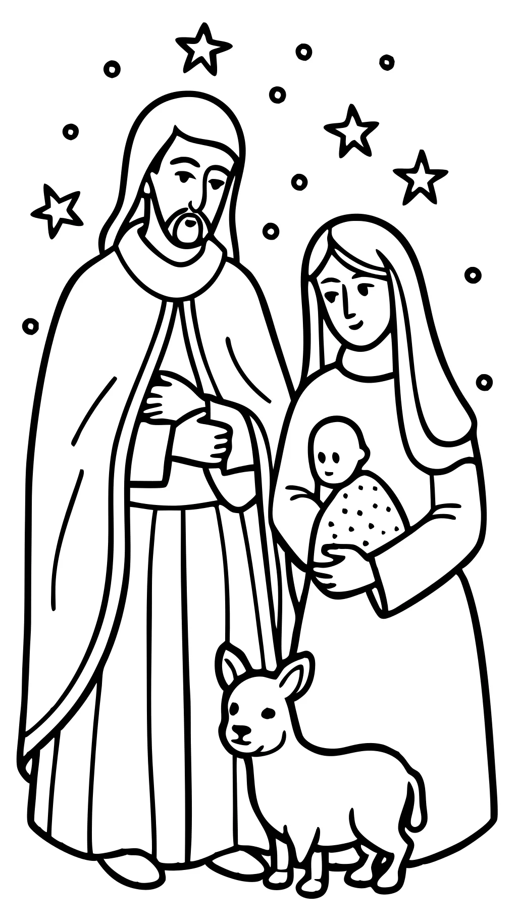 holy family coloring page